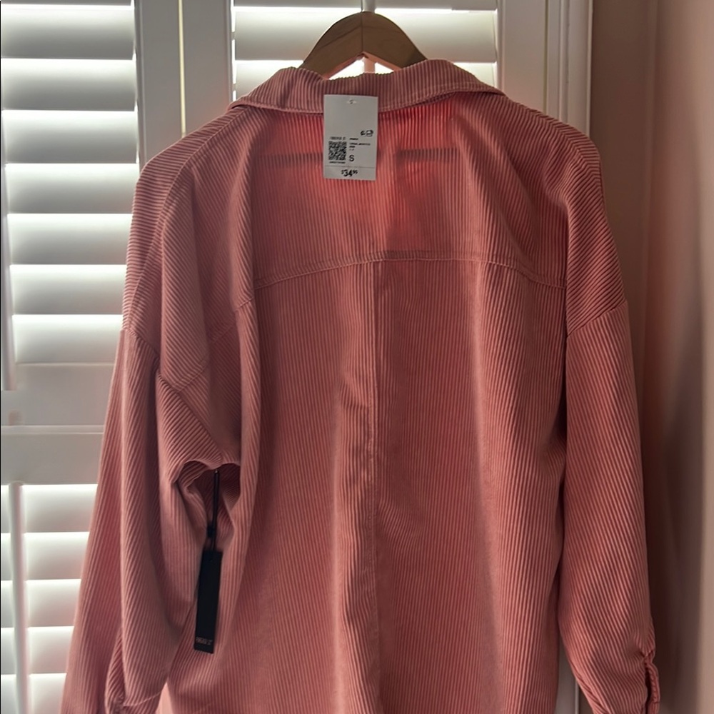 Pink Corduroy Shacket - Picture 4 of 6